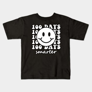 100 Days Smarter 100th Day Of School Teacher Students Gifts Kids T-Shirt